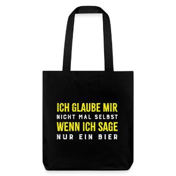 Just a beer (I don't think so) - Stanley/Stella Heavyweight Recycled Tote Bag - black - Front