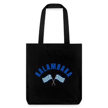 Drapeaux grecs de Kalambaka - Tote bag épais recyclé Stanley/Stella - noir - Devant