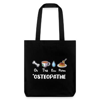 Ostéopathe Humour Cadeau Ostéo Kinésithérapeute - Tote bag épais recyclé Stanley/Stella - noir - Devant