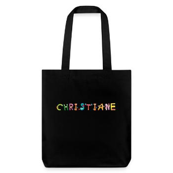 Christiane - Stanley/Stella recycelter Heavyweight Stoffbeutel - Schwarz - Vorne