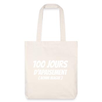 politique, homme politique, Macron - Tote bag épais recyclé Stanley/Stella - blanc cassé - Devant