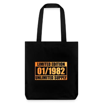 44e anniversaire Édition Limitée - ꝏ Approvisionnement 01/1982 - Tote bag épais recyclé Stanley/Stella - noir - Devant