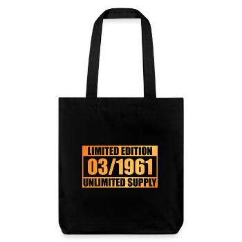 65e anniversaire Édition Limitée - ꝏ Approvisionnement 03/1961 - Tote bag épais recyclé Stanley/Stella - noir - Devant