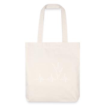 Calisthenics handstand heartbeat street workout - Stanley/Stella Heavyweight Recycled Tote Bag - natural white - Front