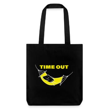 TIME OUT - Stanley/Stella Heavyweight Recycled Tote Bag - black - Front