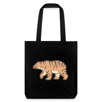 Ours rayure tigre Illustré Retro Coloré - Tote bag épais recyclé Stanley/Stella - noir - Devant