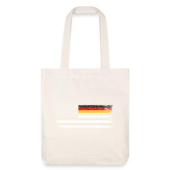 Distressed US German Flag Blend - Stanley/Stella Heavyweight Recycled Tote Bag - natural white - Front
