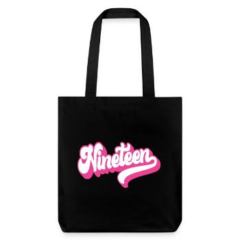 Dix-neuf filles 19e anniversaire Femmes 19 ans - Tote bag épais recyclé Stanley/Stella - noir - Devant