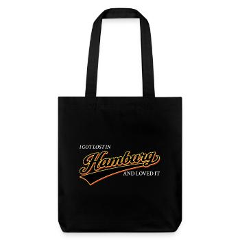 Je me suis perdu à Hambourg et j’ai adoré - Tote bag épais recyclé Stanley/Stella - noir - Devant