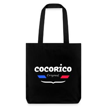 Cocorico Original – Design Français - Tote bag épais recyclé Stanley/Stella - noir - Devant
