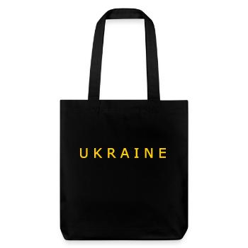 Ukraine - Stanley/Stella recycelter Heavyweight Stoffbeutel - Schwarz - Vorne