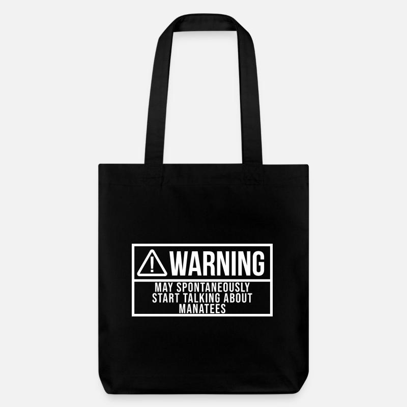 Manatee - Stanley/Stella Heavyweight Recycled Tote Bag - black