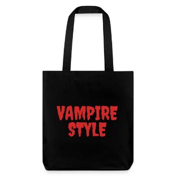 Vampirstil Verspieltes Grafikdesign - Stanley/Stella recycelter Heavyweight Stoffbeutel - Schwarz - Vorne