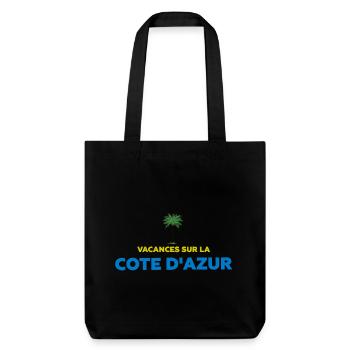Urlaub an der Côte d'Azur - Stanley/Stella recycelter Heavyweight Stoffbeutel - Schwarz - Vorne