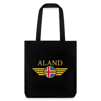 Ich liebe Åland, Eleganz Stil Design T-Shirt - Stanley/Stella recycelter Heavyweight Stoffbeutel - Schwarz - Vorne