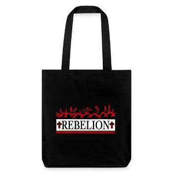 DIE REBELLION ROT. - Stanley/Stella recycelter Heavyweight Stoffbeutel - Schwarz - Vorne