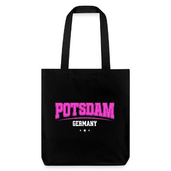 Potsdam Germany Urban College Style - Stanley/Stella recycelter Heavyweight Stoffbeutel - Schwarz - Vorne