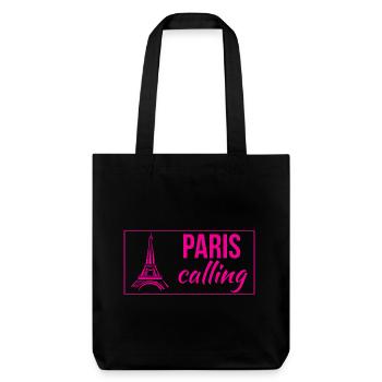 Paris Calling - Stanley/Stella recycelter Heavyweight Stoffbeutel - Schwarz - Vorne