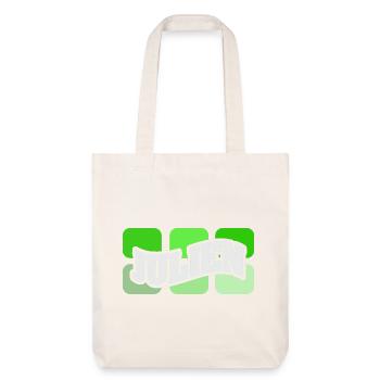 Julien Graffiti Neon Logo - Stanley/Stella recycelter Heavyweight Stoffbeutel - Naturweiß - Vorne