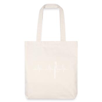 Trombone heartbeat for trombone players - Stanley/Stella Heavyweight Recycled Tote Bag - natural white - Front
