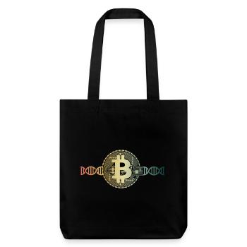Bitcoin dans le sang Crypto-monnaie ADN DNS - Tote bag épais recyclé Stanley/Stella - noir - Devant