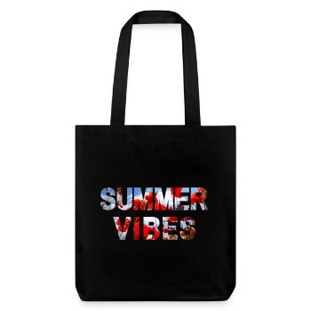 Summer Vibes Poppy - Stanley/Stella Heavyweight Recycled Tote Bag - black - Front