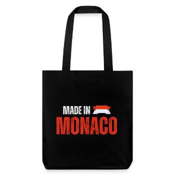 Hergestellt in Monaco, monegassischer Stolz - Stanley/Stella recycelter Heavyweight Stoffbeutel - Schwarz - Vorne