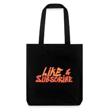 Like & Subscribe Graffiti Style - Stanley/Stella Heavyweight Recycled Tote Bag - black - Front