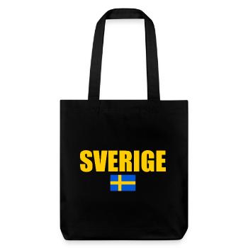 Drapeau de la Suède - Tote bag épais recyclé Stanley/Stella - noir - Devant
