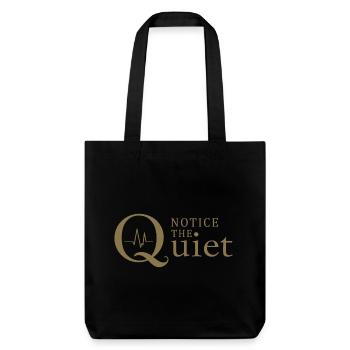 Remarquez la pleine conscience et le silence silencieux - Tote bag épais recyclé Stanley/Stella - noir - Devant