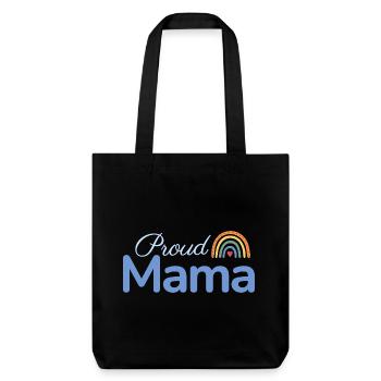 Proud Mama Regenbogen - Stanley/Stella recycelter Heavyweight Stoffbeutel - Schwarz - Vorne