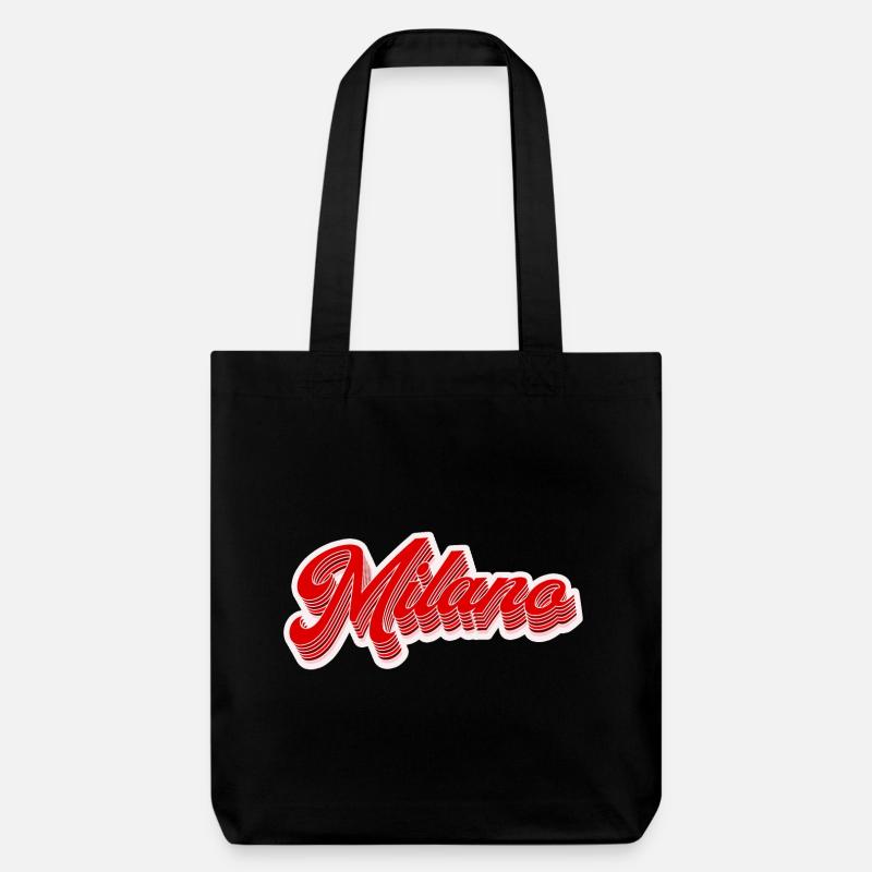 Milano Retro Schriftzug - Stanley/Stella recycelter Heavyweight Stoffbeutel - Schwarz