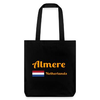 Almere Niederlande - Stilvolle Drucke - Stanley/Stella recycelter Heavyweight Stoffbeutel - Schwarz - Vorne