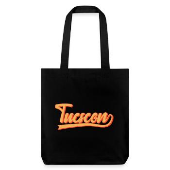 Tucson Retro Lettering - Stanley/Stella Heavyweight Recycled Tote Bag - black - Front