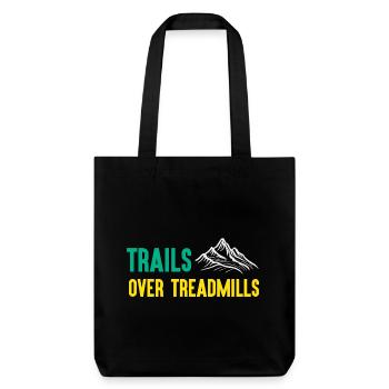 Trailrunning - Trails über Laufbänder - Stanley/Stella recycelter Heavyweight Stoffbeutel - Schwarz - Vorne