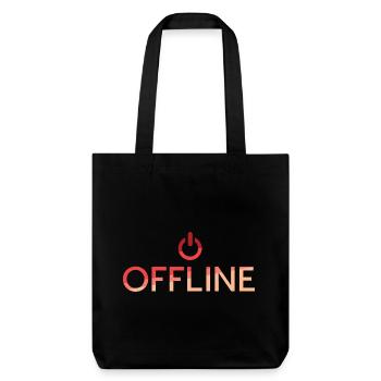 Lettrage hors ligne - bouton rouge OFF - Tote bag épais recyclé Stanley/Stella - noir - Devant