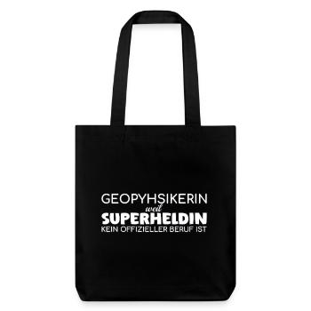 Géophysicienne, super-héroïne, géophysique - Tote bag épais recyclé Stanley/Stella - noir - Devant