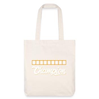 Conception typographique de Champion des mots croisés - Tote bag épais recyclé Stanley/Stella - blanc cassé - Devant