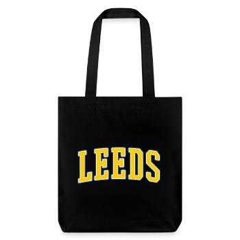 Leeds College Lettering - Stanley/Stella Heavyweight Recycled Tote Bag - black - Front