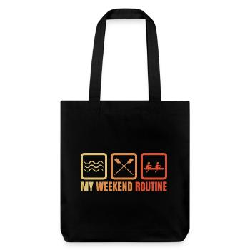 Rower Weekend Routine - Stanley/Stella Heavyweight Recycled Tote Bag - black - Front