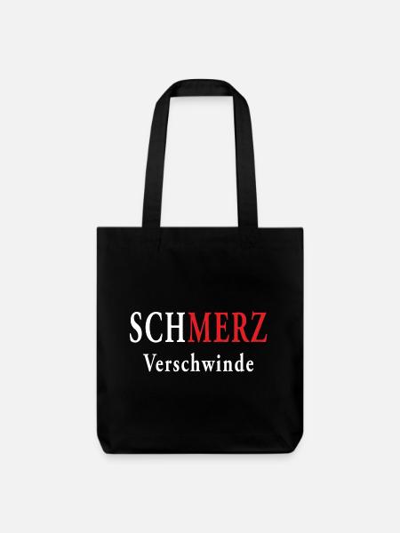 SCHMERZ VERSCHWINDE - Stanley/Stella recycelter Heavyweight Stoffbeutel - Schwarz