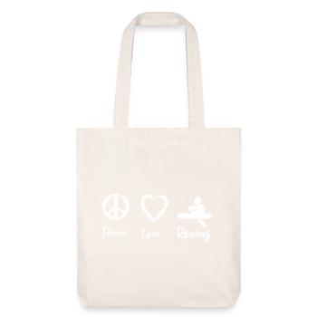 Peace Love Rowing - Stanley/Stella Heavyweight Recycled Tote Bag - natural white - Front