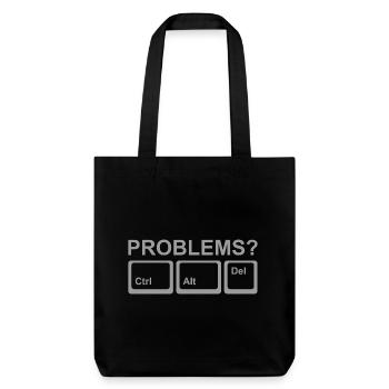 Probleme? Ctrl Alt Del - Stanley/Stella recycelter Heavyweight Stoffbeutel - Schwarz - Vorne
