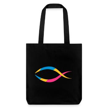 le poisson comme un symbole chrétien - Tote bag épais recyclé Stanley/Stella - noir - Devant
