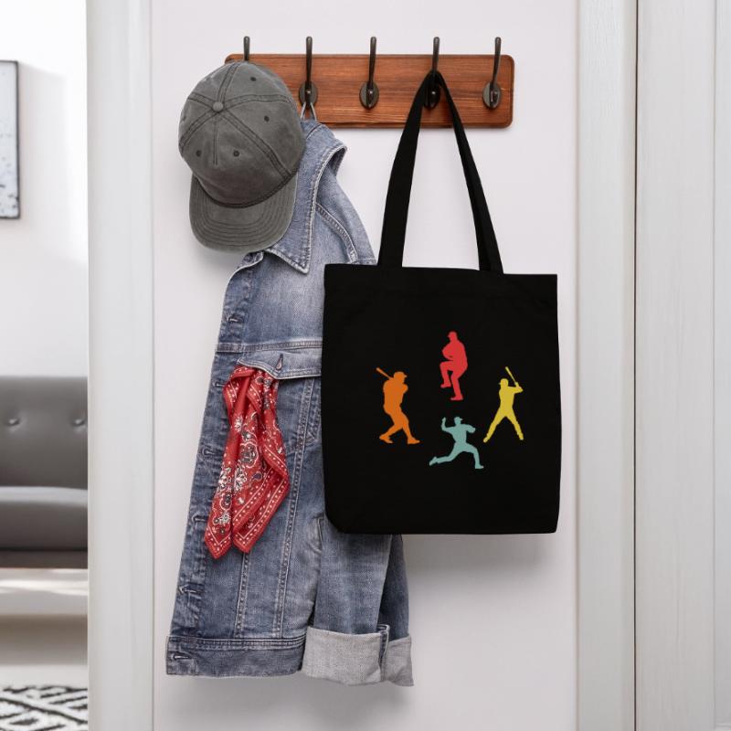 Baseball Player Evolution Baseball Stanley/Stella Heavyweight Recycled Tote Bag
