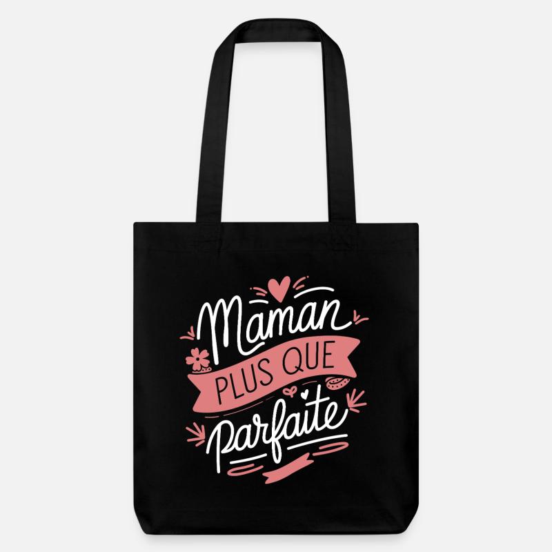 Mehr als perfekte Mama - Stanley/Stella recycelter Heavyweight Stoffbeutel - Schwarz