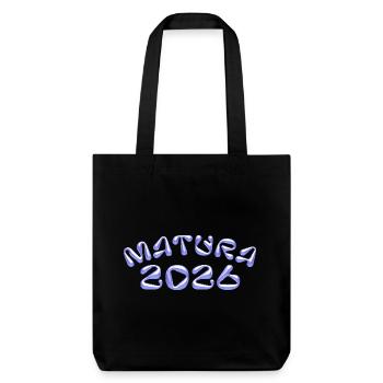 Matura 2026 Neon Blau - Stanley/Stella recycelter Heavyweight Stoffbeutel - Schwarz - Vorne