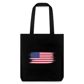 Drapeau Américain Brush - Tote bag épais recyclé Stanley/Stella - noir - Devant