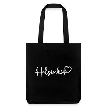 Helsinki Heartbeat - Stanley/Stella Heavyweight Recycled Tote Bag - black - Front