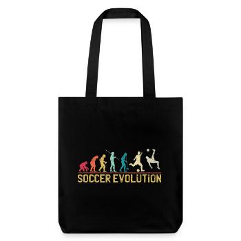 Soccer Evolution Progression Design - Stanley/Stella recycelter Heavyweight Stoffbeutel - Schwarz - Vorne